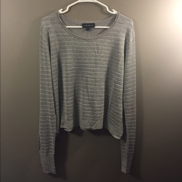 Lane Bryant Metallic Cropped Sweater NWT 18 20 2X Gray Silver Women’s - Picture 6 of 7